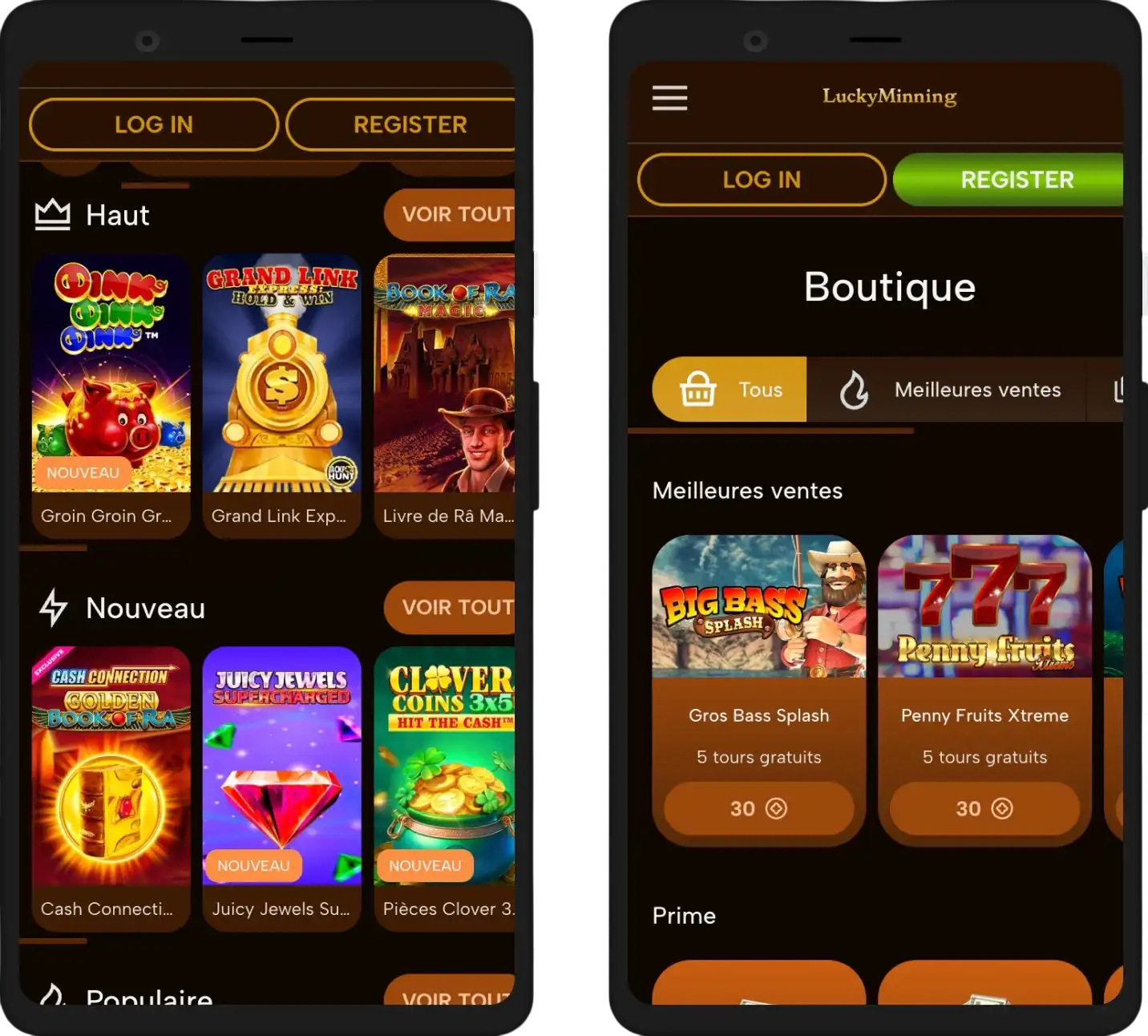 Jouez sur LuckyMinning Casino mobile – App disponible